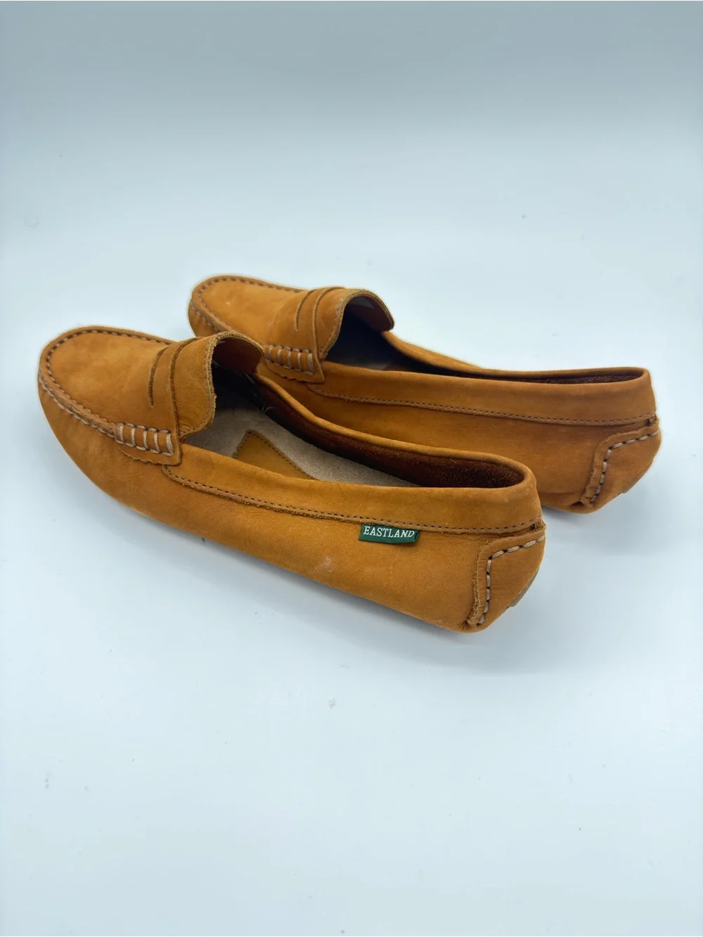 Eastland Men's Cognac Suede Penny Loafers